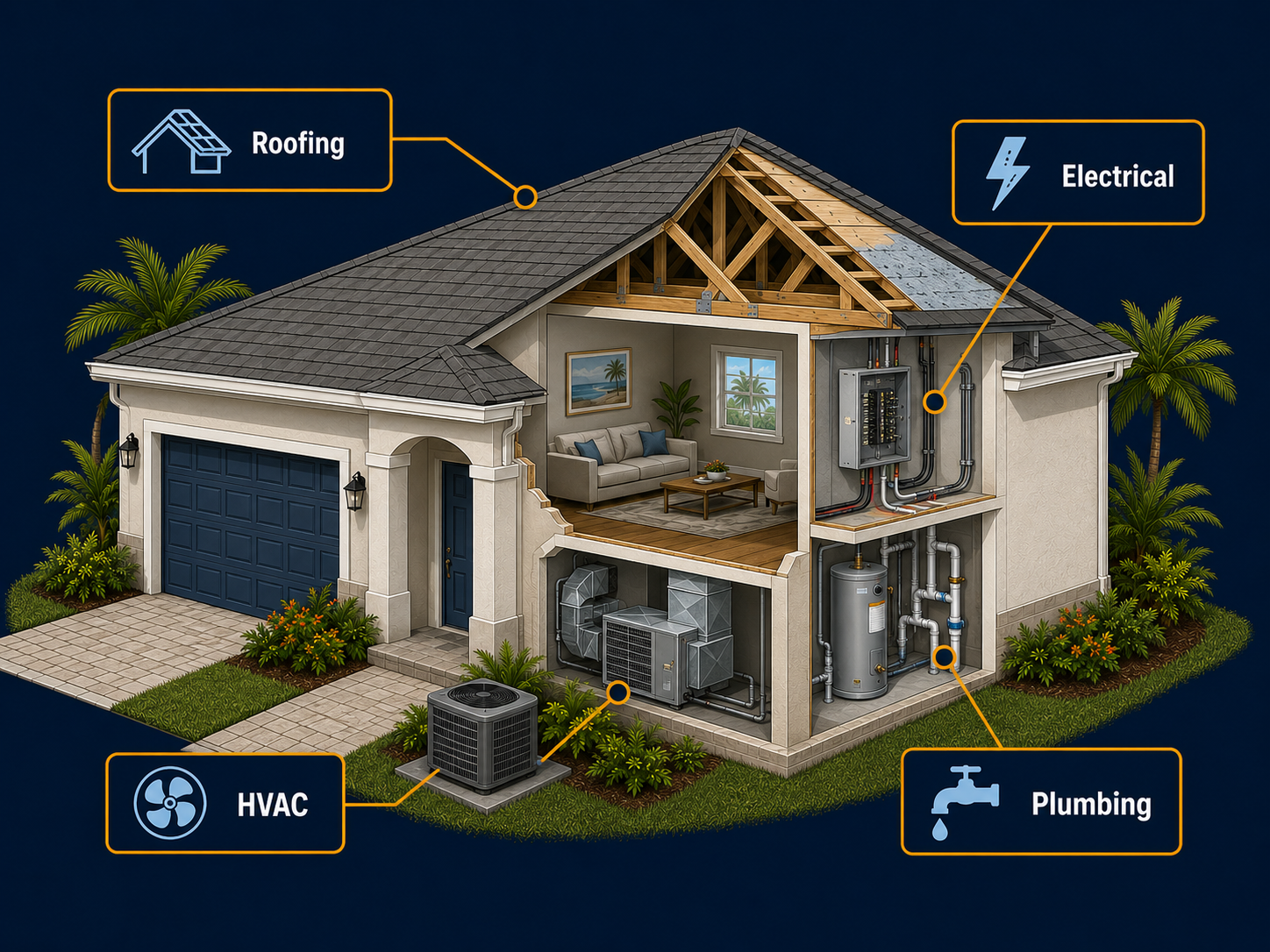 4-Point Inspection — Roofing, Electrical, HVAC, Plumbing